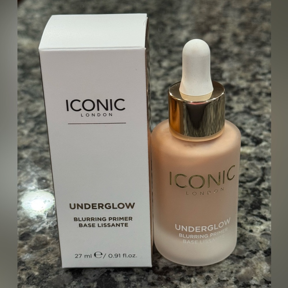 ICONIC London Underglow Blurring Primer - White Box & Nude Bottle with Gold Cap